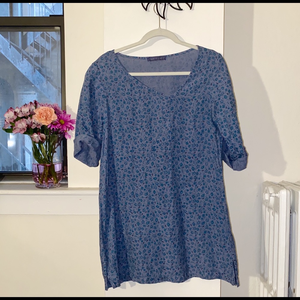 Floral printed hippie style dress